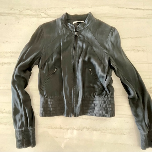 M By Madonna For H&M Zip Up Satin Jacket Size 8 - Picture 1 of 8